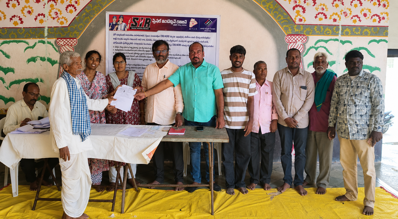 ఎల్లారెడ్డిలో ఓటర్ల జాబితా సవరణ కార్యక్రమంలో పత్రాల పరిశీలన