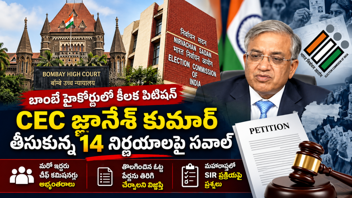 బాంబే హైకోర్టులో CEC జ్ఞానేశ్ కుమార్‌కు సంబంధించిన 14 నిర్ణయాలపై పిటిషన్