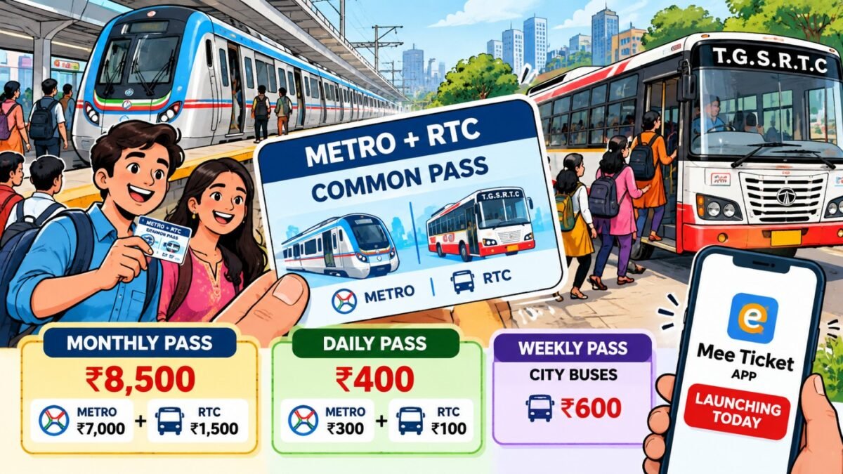 మెట్రో మరియు ఆర్టీసీ కలిపిన కామన్ పాస్, నెలవారీ, రోజువారీ, వారపు పాస్ ధరలకు సంబంధించిన ప్రతీకాత్మక చిత్రం