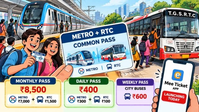 మెట్రో మరియు ఆర్టీసీ కలిపిన కామన్ పాస్, నెలవారీ, రోజువారీ, వారపు పాస్ ధరలకు సంబంధించిన ప్రతీకాత్మక చిత్రం