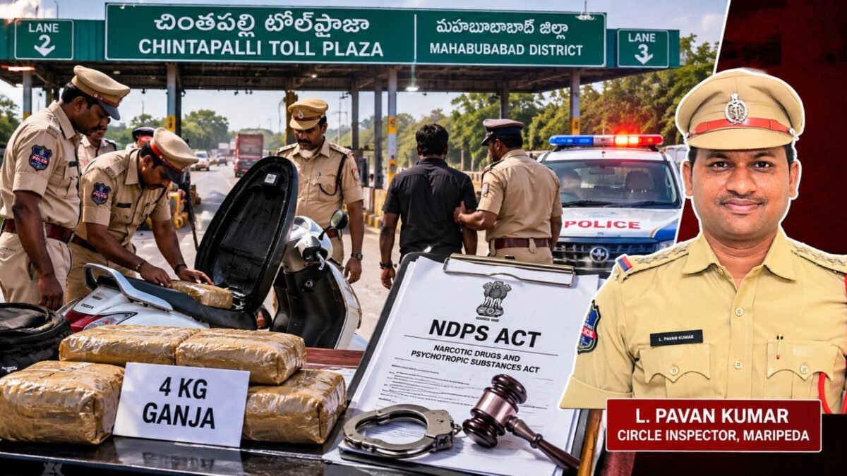 2024 గంజాయి కేసులో పరారీలో ఉన్న నిందితుడిని సీరోలు పోలీసులు అరెస్టు చేసిన ఘటనను సూచించే చిత్రం